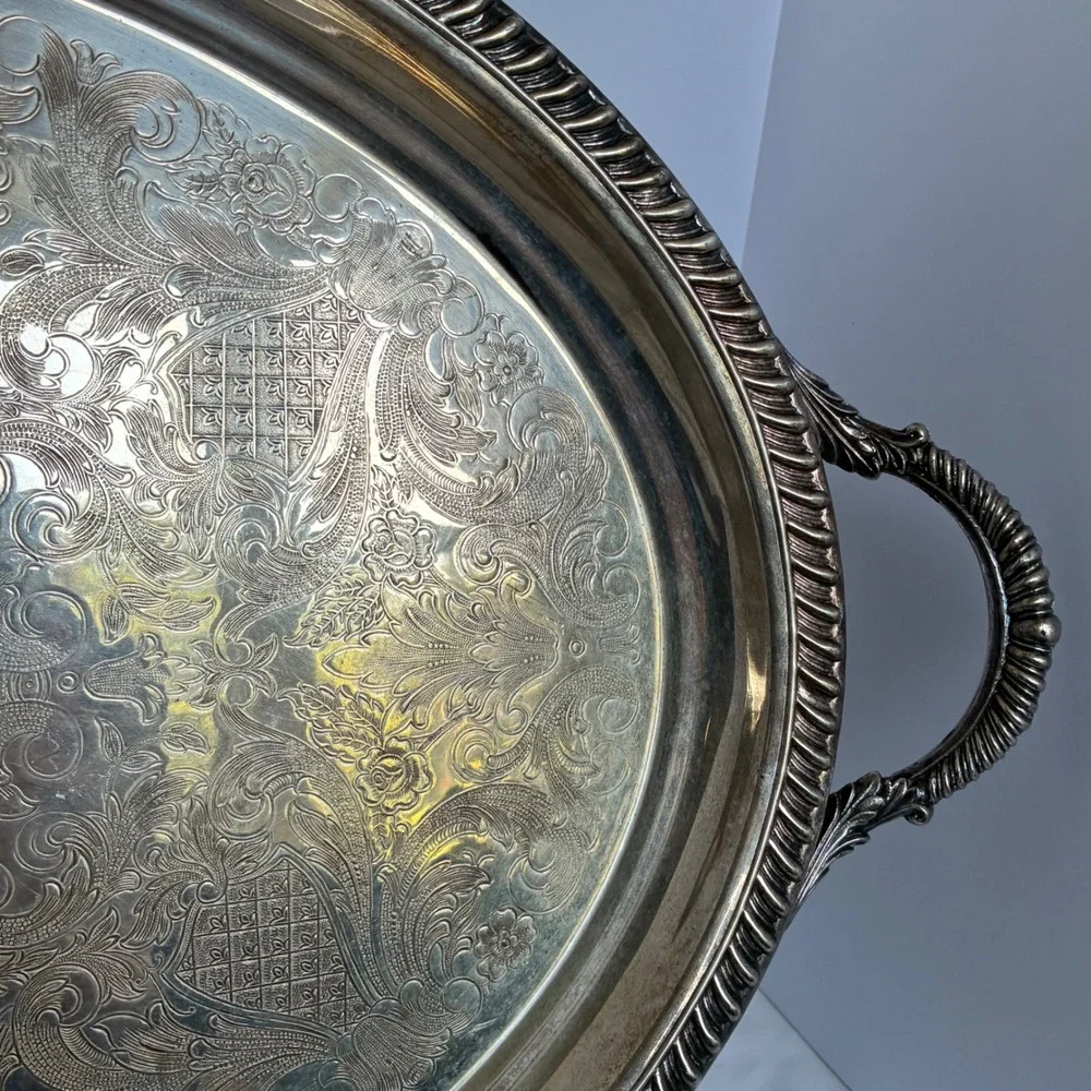 Towle Tray Silverplate Formal Dining Tea Victorian Style Grandmillenial Butler